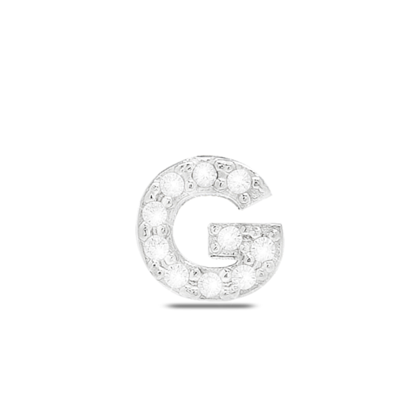 Mono Orecchino Donna Stroili In Argento 925 Con Lettera G E Cubic Zirconia Bianchi
