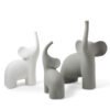 Scultura Lineasette Elefante Indiano In Gres Porcellanato Ardesia 4 Verre Gioielli - l'istituzione del gioiello