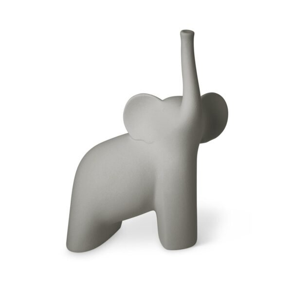 Scultura Lineasette Elefante Indiano In Gres Porcellanato Ardesia