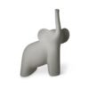 Scultura Lineasette Elefante Indiano In Gres Porcellanato Ardesia 1 - Verre Gioielli Scultura Lineasette Elefante Indiano In Gres Porcellanato Ardesia