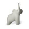 Scultura Lineasette Elefante Indiano In Gres Porcellanato Grigio 1 - Verre Gioielli Scultura Lineasette Elefante Indiano In Gres Porcellanato Grigio
