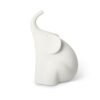 Scultura Lineasette Elefante Seduto In Gres Porcellanato Bianco 2 Verre Gioielli - l'istituzione del gioiello