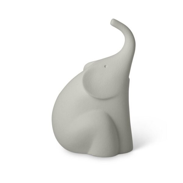 Scultura Lineasette Elefante Seduto In Gres Porcellanato Grigio