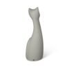 Scultura Lineasette Gatto Siamese In Gres Porcellanato Grigio 2 Verre Gioielli - l'istituzione del gioiello
