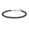 Bracciale Uomo Luca Barra Con Perle Nere