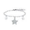 Bracciale Donna Luca Barra In Acciaio Con Stelle E Cristalli Bianchi 2 - Verre Gioielli Bracciale Donna Luca Barra In Acciaio Con Stelle E Cristalli Bianchi
