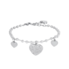 Bracciale Donna Luca Barra In Acciaio Con Perle Bianchi E Cuori Con Cristalli Bianchi 2 - Verre Gioielli Bracciale Donna Luca Barra In Acciaio Con Perle Bianchi E Cuori Con Cristalli Bianchi