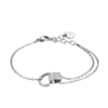 Bracciale Donna Luca Barra In Acciaio Con Elementi E Cristalli Bianchi