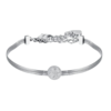 Bracciale Donna Luca Barra In Acciaio Snake Con Cristalli Bianchi