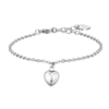 Bracciale Donna Luca Barra In Acciaio Con Cristallo Bianco A Cuore