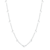 Collana Donna Luca Barra In Acciaio Con Perle Bianche E Cuori