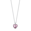 Collana Donna Luca Barra In Acciaio Con Cristallo Rosa A Cuore 1 - Verre Gioielli Collana Donna Luca Barra In Acciaio Con Cristallo Rosa A Cuore