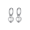 Orecchini Donna Luca Barra In Acciaio Con Cristallo Bianco A Cuore 1 - Verre Gioielli Orecchini Donna Luca Barra In Acciaio Con Cristallo Bianco A Cuore