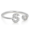 Anello Donna Stroili Regolabile Con Lettera S E Cubic Zirconia Bianchi 1 - Verre Gioielli Anello Donna Stroili Regolabile Con Lettera S E Cubic Zirconia Bianchi