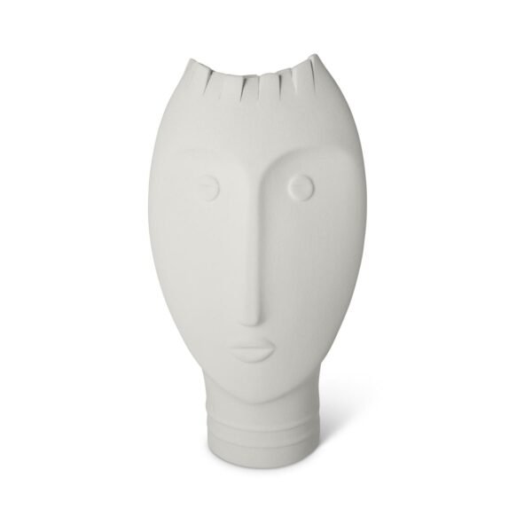 Vaso Moai Linea Sette in Gres Porcellanato Bianco 3 - Verre Gioielli Vaso Moai Linea Sette in Gres Porcellanato Bianco