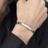 Bracciale Uomo Luca Barra In Acciaio Con Cristalli Bianchi 5 - Verre Gioielli Bracciale Uomo Luca Barra In Acciaio Con Cristalli Bianchi 1 Verre Gioielli - l'istituzione del gioiello