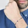 Bracciale Uomo Luca Barra In Acciaio Con Ip Gold E Pietre Blu E Ematite 1 Verre Gioielli - l'istituzione del gioiello