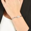 Bracciale Donna Luca Barra In Acciaio Snake Con Cristalli Bianchi 2 Verre Gioielli - l'istituzione del gioiello