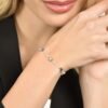 Bracciale Donna Luca Barra In Acciaio Con Perle Bianchi E Stelle 2 Verre Gioielli - l'istituzione del gioiello