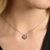 Collana Donna Luca Barra In Acciaio Con Cristallo Rosa A Cuore 1 Verre Gioielli - l'istituzione del gioiello