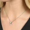 Collana Donna Luca Barra In Acciaio Snake Con Cristalli Bianchi 1 Verre Gioielli - l'istituzione del gioiello