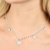 Collana Donna Luca Barra In Acciaio Con Perle E Stelle Con Cristalli Bianchi 1 Verre Gioielli - l'istituzione del gioiello