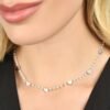 Collana Donna Luca Barra In Acciaio Con Perle Bianche E Cuori 1 Verre Gioielli - l'istituzione del gioiello