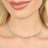 Collana Donna Luca Barra In Acciaio Con Cristalli Bianchi 1 Verre Gioielli - l'istituzione del gioiello