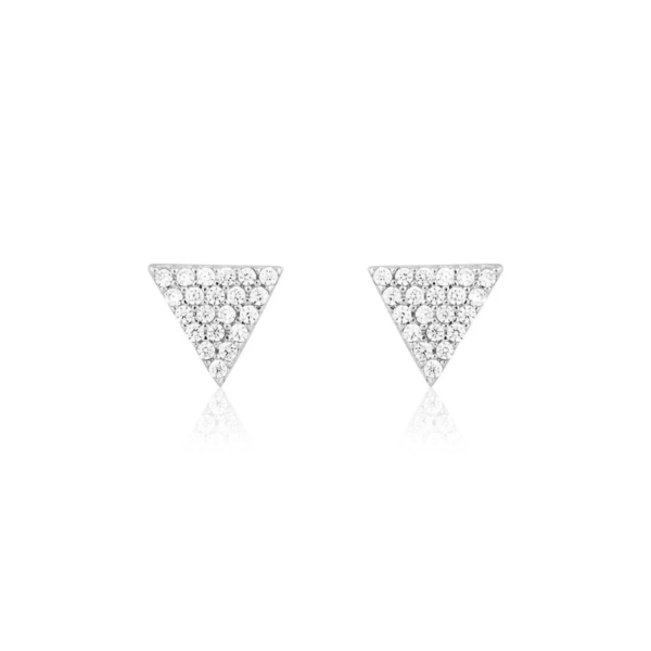 Orecchini Donna Stroili In Argento 925 A Triangolo E Cubic Zirconia Bianchi