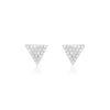 Orecchini Donna Stroili In Argento 925 A Triangolo E Cubic Zirconia Bianchi
