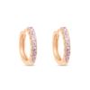 Orecchini Donna Stroili A Cerchio In Argento 925 Rosato E Cubic Zirconia Rosa