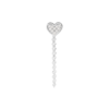 Mono Orecchino Donna Stroili In Argento 925 Con Cuore E Cubic Zirconia Bianchi 1 - Verre Gioielli Mono Orecchino Donna Stroili In Argento 925 Con Cuore E Cubic Zirconia Bianchi