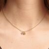 Collana Donna Brosway In Acciaio Con Finitura Pvd In Oro Giallo 14 Kt Con Cristallo Bianco E Quadrifoglio 1 Verre Gioielli - l'istituzione del gioiello