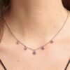 Collana Donna Brosway In Acciaio Con Cristalli Ametista Pendenti 1 Verre Gioielli - l'istituzione del gioiello