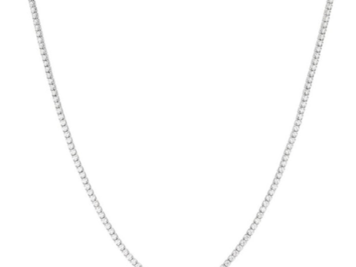 Tuscany Silver Collana Donna Argento 925 Con Barra Orizzontale Incidibile 32x5mm 43cm