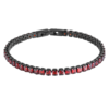 Bracciale Uomo Tennis Brosway In Acciaio Pvd Nero Con Cubic Zirconia Rosso Garnet 1 - Verre Gioielli Bracciale Uomo Tennis Brosway In Acciaio Pvd Nero Con Cubic Zirconia Rosso Garnet