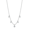 Collana Donna Brosway In Acciaio Con Cristalli Bianchi Pendenti