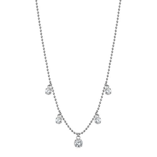 Collana Donna Brosway In Acciaio Con Cristalli Bianchi Pendenti 3 - Verre Gioielli Collana Donna Brosway In Acciaio Con Cristalli Bianchi Pendenti