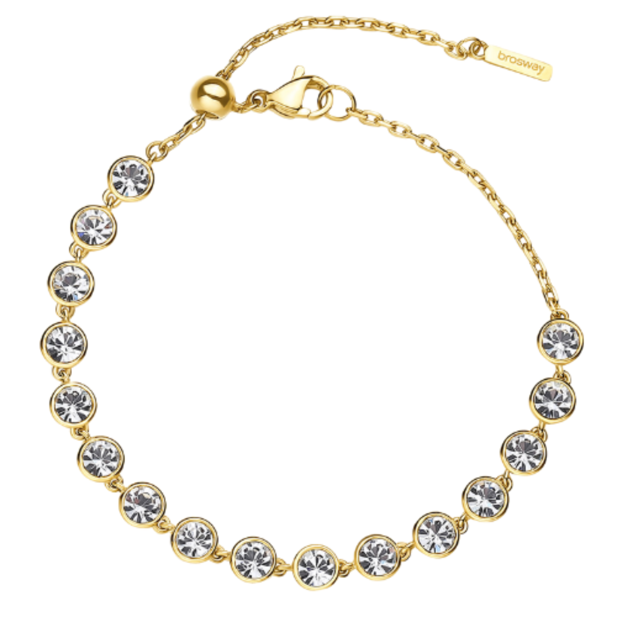 Brosway Bracciale Donna Private In Acciaio 316L, PVD Oro E Cristalli Swarovski – BPV12