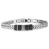 Bracciale Uomo Stroili In Acciaio Con Strass Bicolore 2 - Verre Gioielli Bracciale Uomo Stroili In Acciaio Con Strass Bicolore