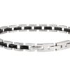 Bracciale Uomo Breil In Acciaio Lucido E Ceramica Nera 1 Verre Gioielli - l'istituzione del gioiello