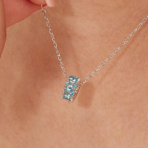 Charm Brosway In Argento 925 Con Cubic Zirconia Blu Ovali Fancy 2 Verre Gioielli - l'istituzione del gioiello