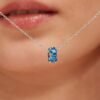 Charm Brosway In Argento 925 Con Cubic Zirconia Blu Quadrati Fancy 3 Verre Gioielli - l'istituzione del gioiello