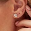 Mono Orecchino Donna Brosway In Argento 925 Con Cubic Zirconia Bianco Ovale Fancy 1 Verre Gioielli - l'istituzione del gioiello
