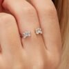 Anello Donna Regolabile Brosway In Argento 925 Con Cubic Zirconia Bianchi Baguette Fancy 1 Verre Gioielli - l'istituzione del gioiello