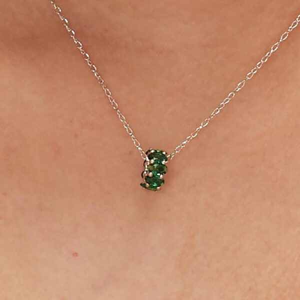 Charm Brosway In Argento 925 Con Cubic Zirconia Ovali Verdi Emerald Fancy 3 Verre Gioielli - l'istituzione del gioiello