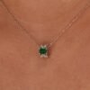 Charm Brosway In Argento 925 Con Cubic Zirconia Baguette Verdi Emerald E Bianchi Quadrati Fancy 2 Verre Gioielli - l'istituzione del gioiello
