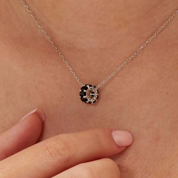 Charm Brosway In Argento 925 Con Cubic Zirconia Neri Ovali Fancy 1 Verre Gioielli - l'istituzione del gioiello