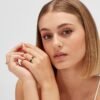 Anello Donna Regolabile Brosway In Argento 925 Con Cubic Zirconia Neri Ovali Fancy 2 Verre Gioielli - l'istituzione del gioiello