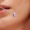 Charm Brosway In Argento 925 Con Cubic Zirconia Rosa Quadrati Fancy 1 Verre Gioielli - l'istituzione del gioiello